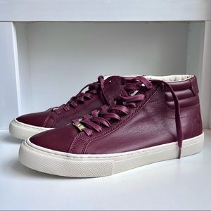 NWOT With Box True Religion Burgundy High-Top Sneakers Size 8
